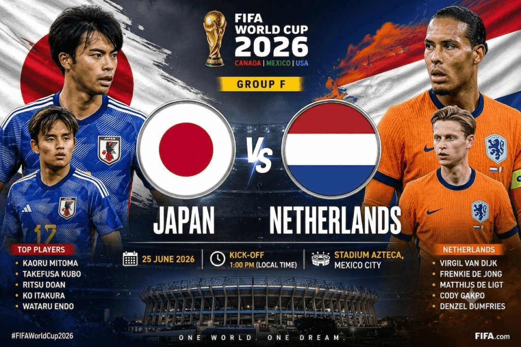 Netherlands vs Japan FIFA 2026