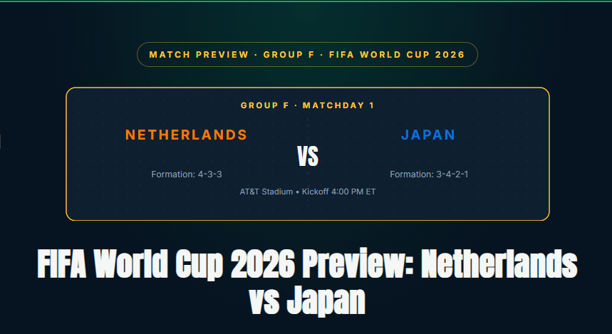 Netherlands vs Japan FIFA 2026