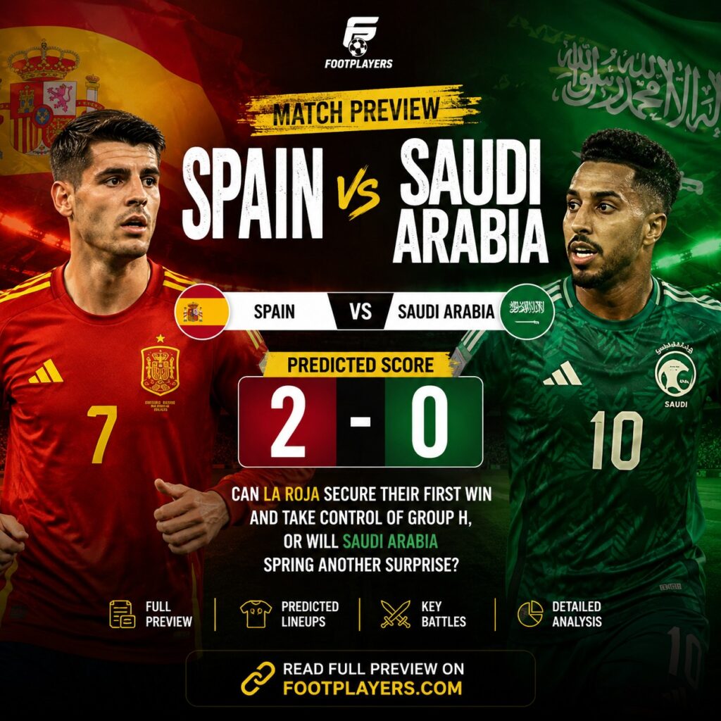 Spain vs Saudi Arabia Preview 2026